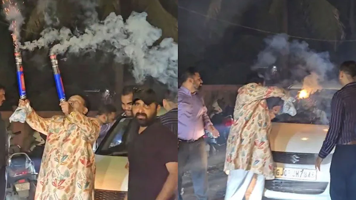 Viral Video | కొడుకు బర్త్డే సెలబ్రేట్ చేయడం కోసం రోడ్డు బ్లాక్ చేసి రచ్చ