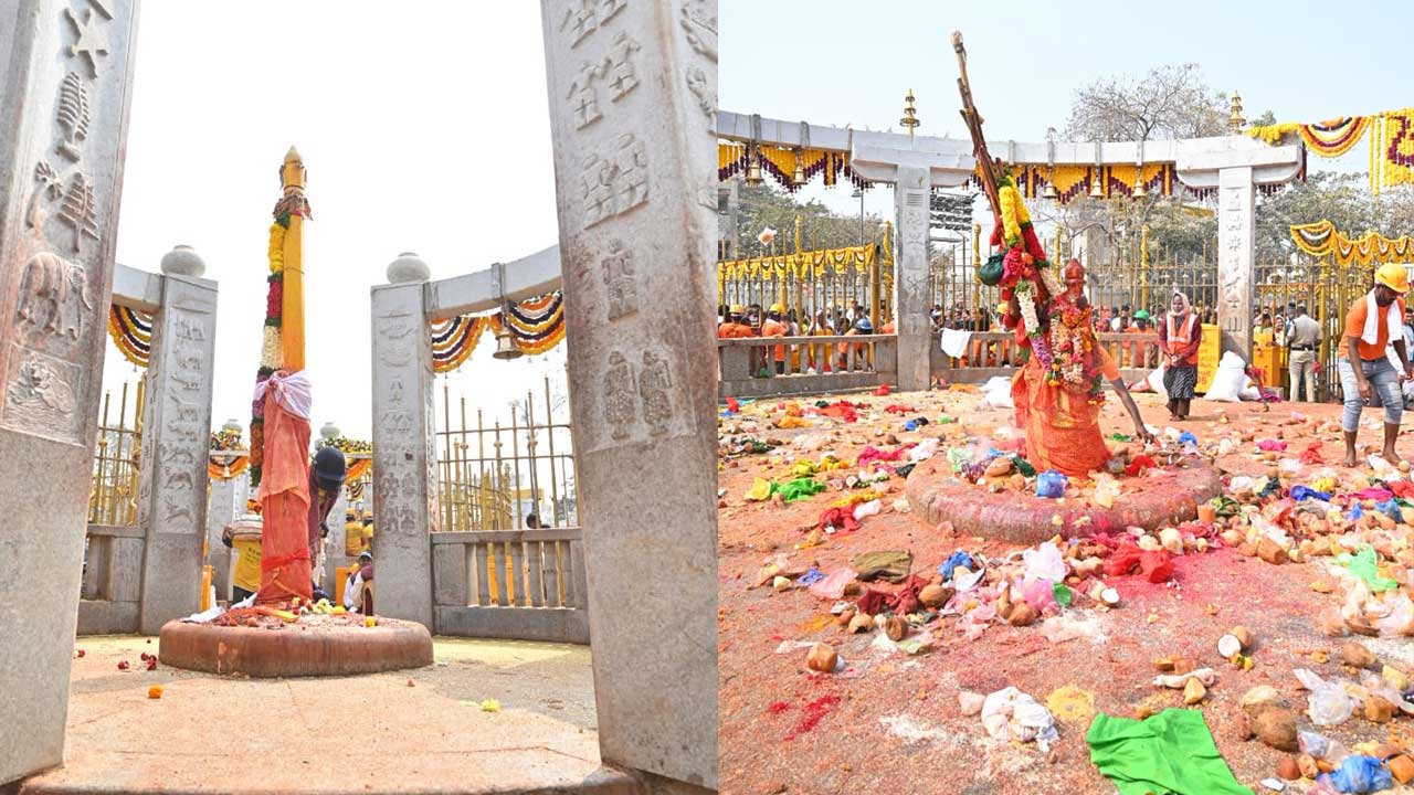 Medaram Jathara | మేడారం భక్త జనసంద్రం.. కోలాహలంగా మహాజాతర.. ఫొటోలు - Image 9