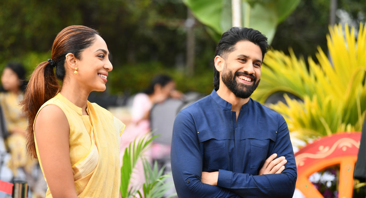శోభిత ధూళిపాళ భర్త నాగచైతన్యతో కలిసి సంక్రాంతి రోజు సంప్రదాయ దుస్తుల్లో మెరిసింది.