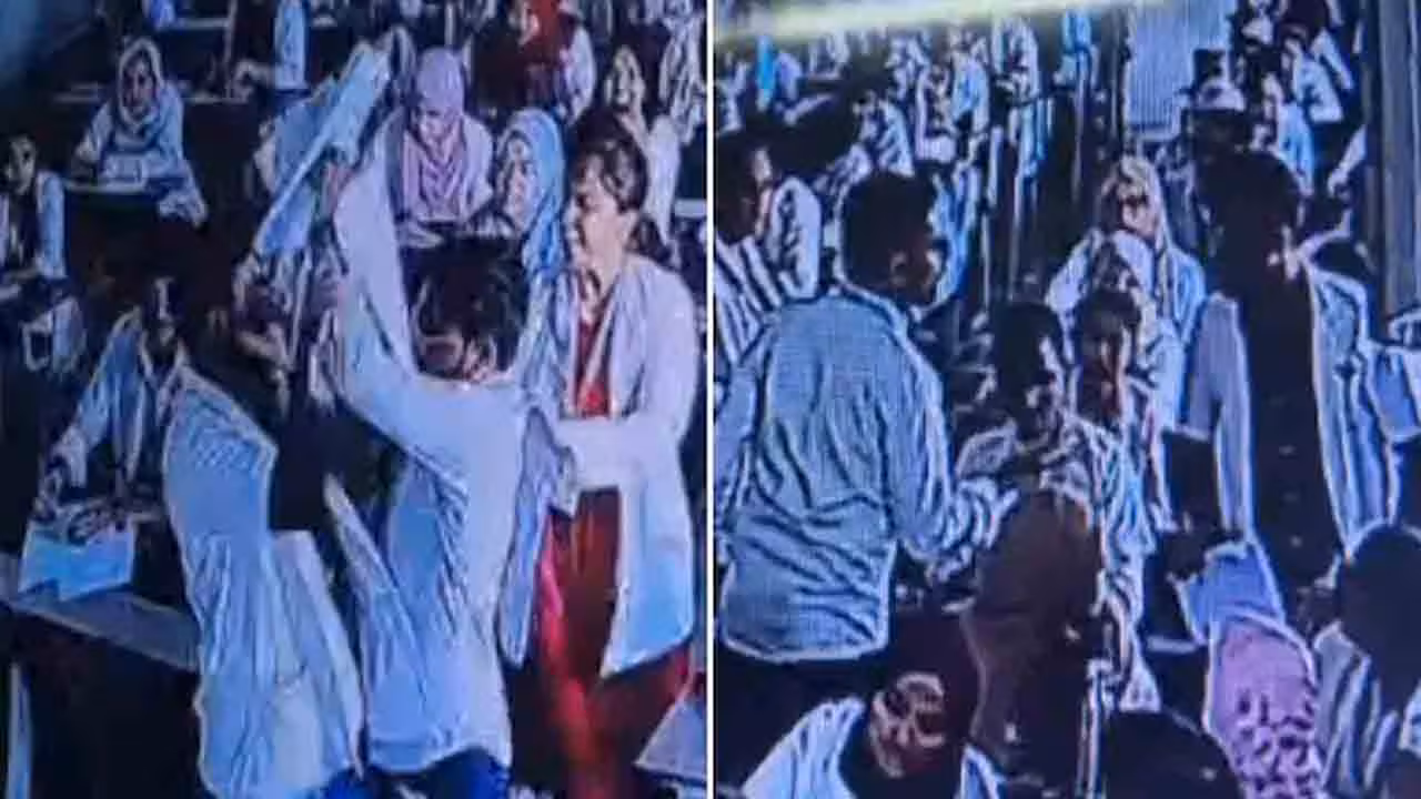 Medical Student | కాపీ కొడుతూ దొరికిపోయిన మెడికల్ స్టూడెంట్.. ఇన్విజిలేటర్పై దాడి