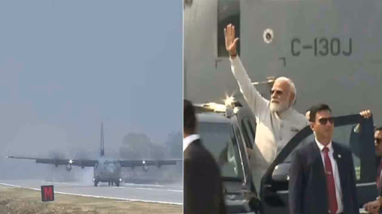 PM Modi | అస్సాంలో చారిత్రక ఘట్టం.. హైవేపై దిగిన ప్రధాని మోదీ విమానం C-130J