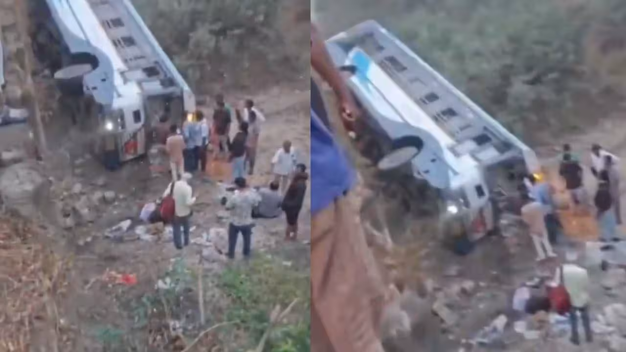 RTC Bus | వాగులో పడ్డ ఆర్టీసీ బస్సు.. కండక్టర్కు తీవ్ర గాయాలు