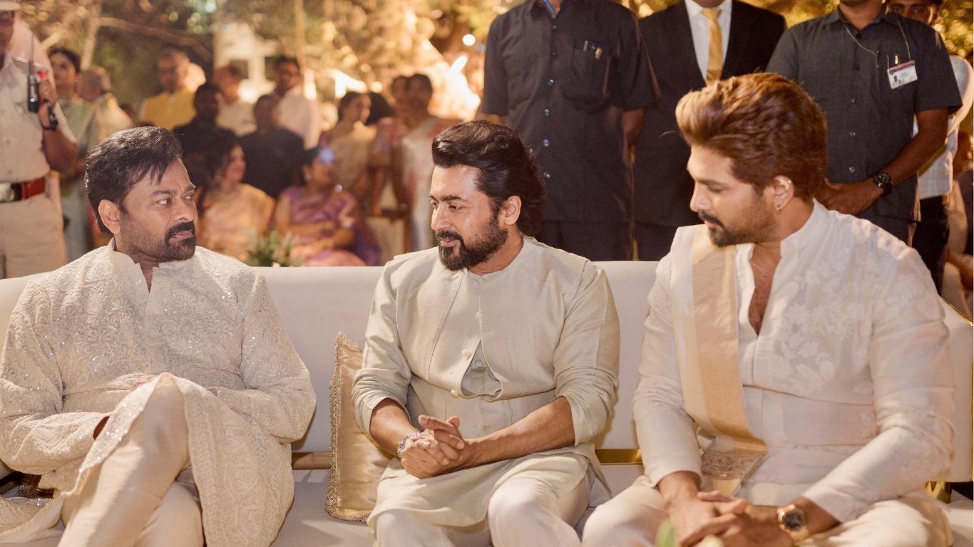 చిరంజీవి, రామ్చరణ్తో పాటు మెగా హీరోలందరూ పెళ్లి వేడుకలో సందడి చేశారు.
