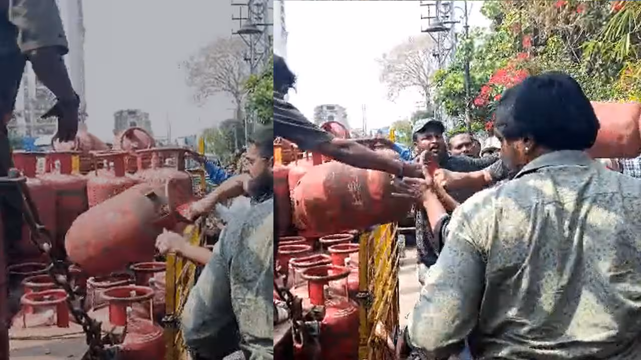 Gas Cylinders | 15 రోజులుగా బుక్ కాని గ్యాస్.. షేక్పేటలో ఆటోలో నుంచి సిలిండర్లు ఎత్తుకెళ్లిన జనం