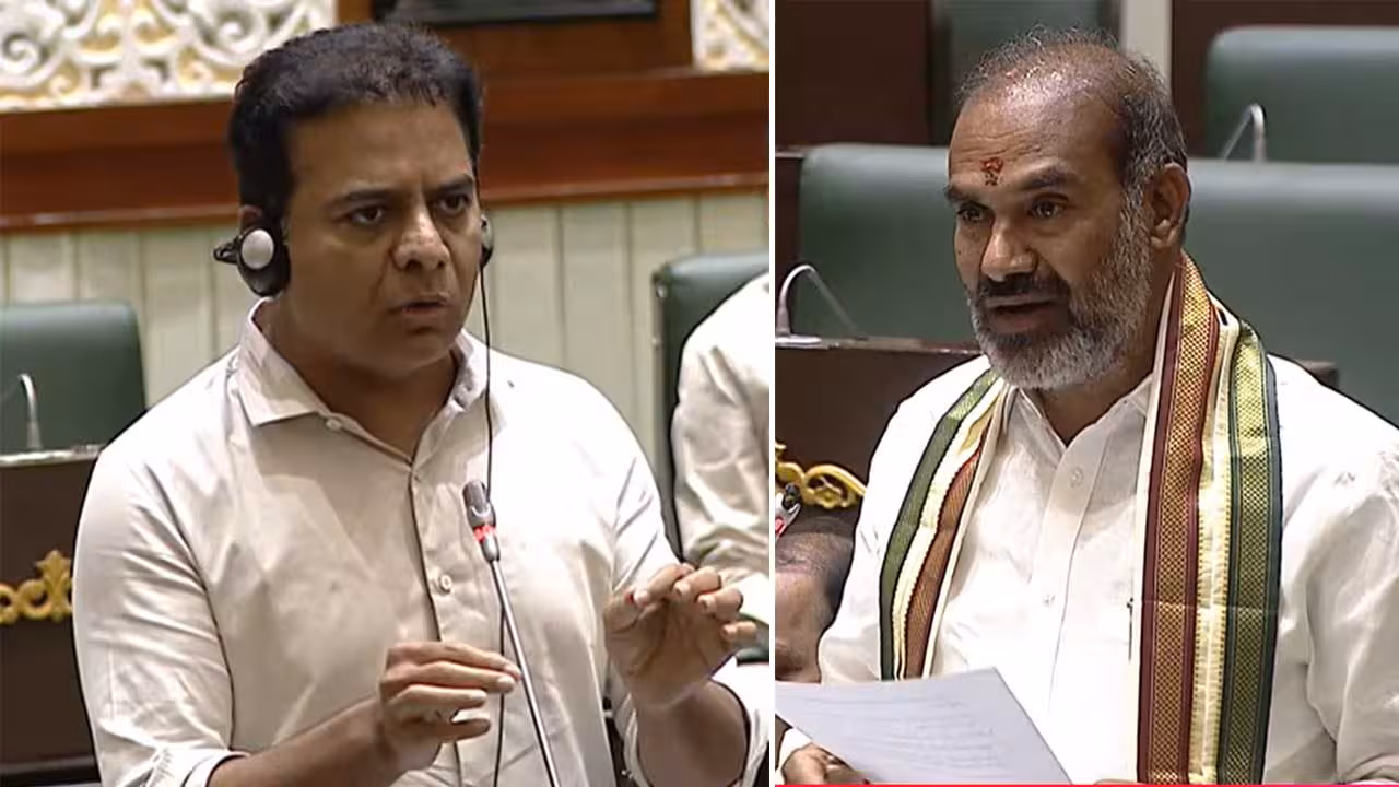 KTR vs Adi Srinivas | కేటీఆర్ వర్సెస్ ఆది శ్రీనివాస్.. సభలో ఆ పదాలపై తీవ్ర వాగ్వాదం