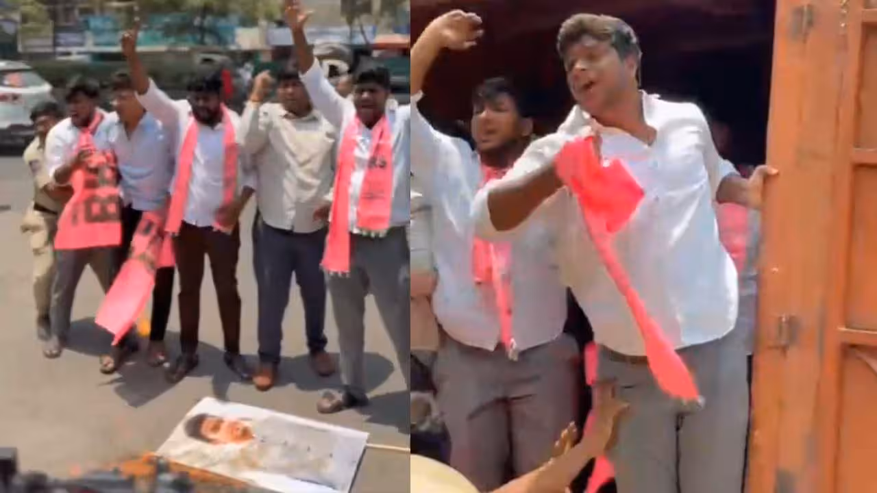 BRSV | బీజేపీ ఎంపీ తేజస్వీ సూర్య దిష్టిబొమ్మ దహనం..