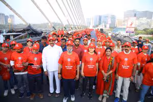 Minister Damodara Rajanarsimha | హెచ్ఐవీ ఒకప్పుడు ప్రాణాంతకమే.. కానీ ఇప్పుడు కాదు: కేబుల్ బ్రిడ్జ్పై అవగాహన కార్యక్రమంలో మంత్రి దామోదర