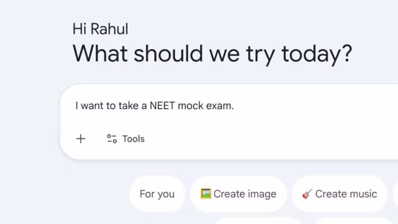 NEET UG కి ప్రిపేర్ అయ్యేవారి కోసం జెమిని ఏఐ ప్లాట్ఫామ్లో ఉచితంగా మాక్ టెస్టులు