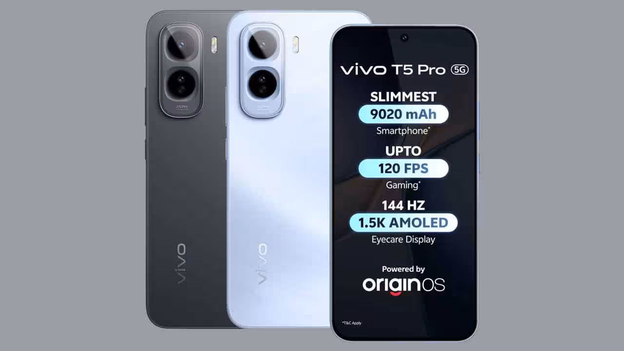 vivo T5 Pro 5G | 9020 ఎంఏహెచ్ భారీ బ్యాటరీతో వచ్చిన వివో టి5 ప్రొ 5జి స్మార్ట్ ఫోన్.. ధర ఎంతంటే..?