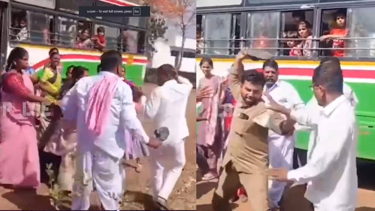 RTC Passengers | ఆర్టీసీ చెకింగ్ ఇన్స్పెక్టర్కు షాక్.. చెప్పులతో చితకబాదిన ప్రయాణికులు