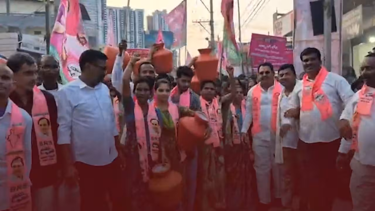 BRS Protest | రాజేంద్రనగర్లో ‘వాక్ ఫర్ వాటర్’.. బీఆర్ఎస్ భారీ నిరసన