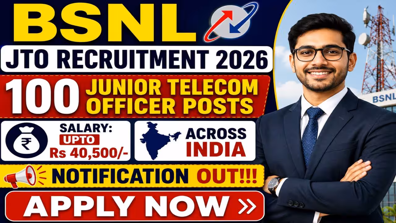 BSNL JTO Recruitment | బీఎస్ఎన్ఎల్లో జూనియర్ టెలికాం ఆఫీసర్ పోస్టులు.. తెలంగాణలోనూ ఖాళీలు