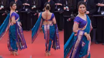 Cannes 2026 |  కేన్స్ రెడ్ కార్పెట్‌పై చీర‌క‌ట్టులో మ‌రాఠీ హీరోయిన్ సంద‌డి