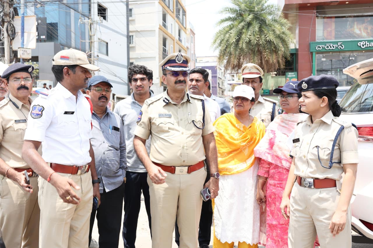Cyberabad CP Inspects Gachibowli IIIT Junction Flyover Works