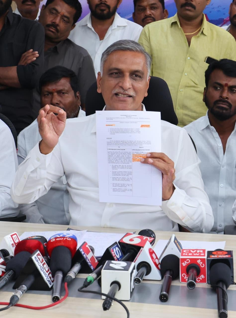 Harish Rao Slams CM Revanth Reddy Over RPDCL and Farmer Power Supply