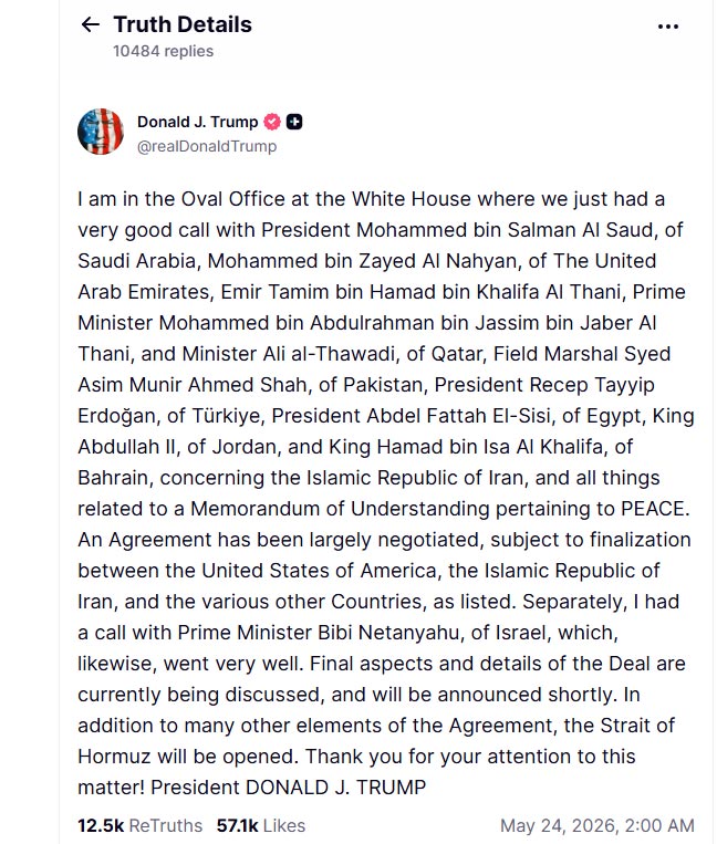 US-Iran Peace Deal Marco Rubio Hints at Good News in Few Hours