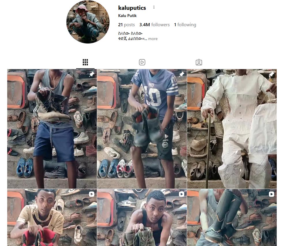 viral ethipian fashion creator kalu putik gains huge following