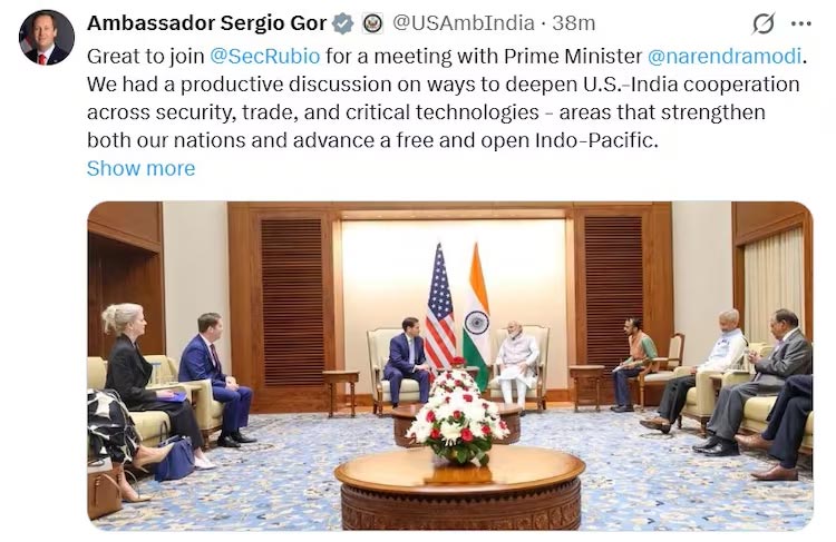 PM Modi Invited to White House Holds Key Talks with US Sec of State Marco Rubio