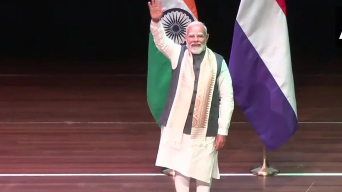 PM Modi in Netherlands Jhalmuri Quip Startups and Olympics Push